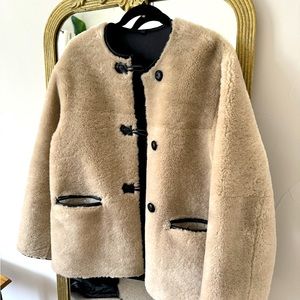 Faux fur mango coat